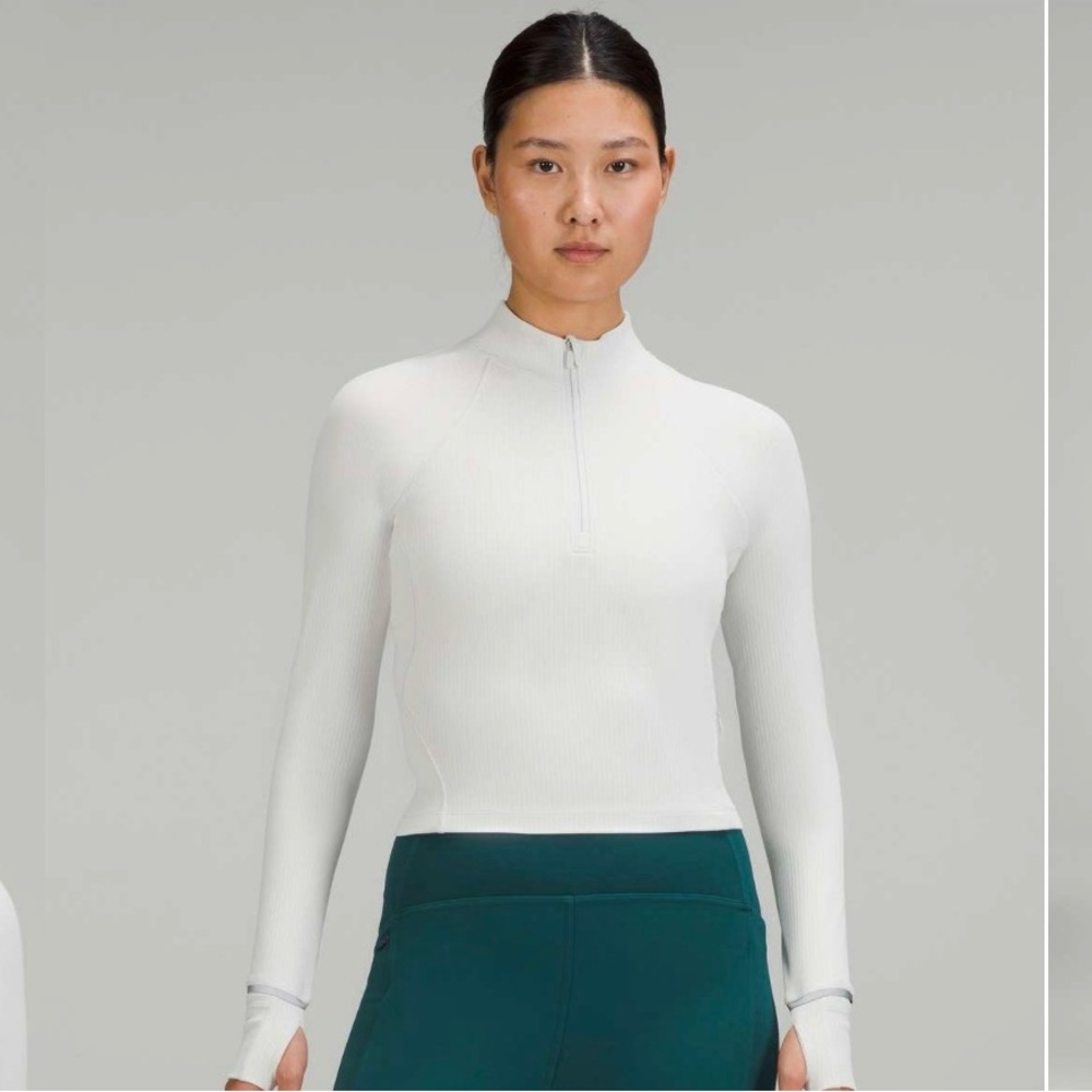 LULULEMON It’s Rulu Half Zip - running top - size 8 - light vapor